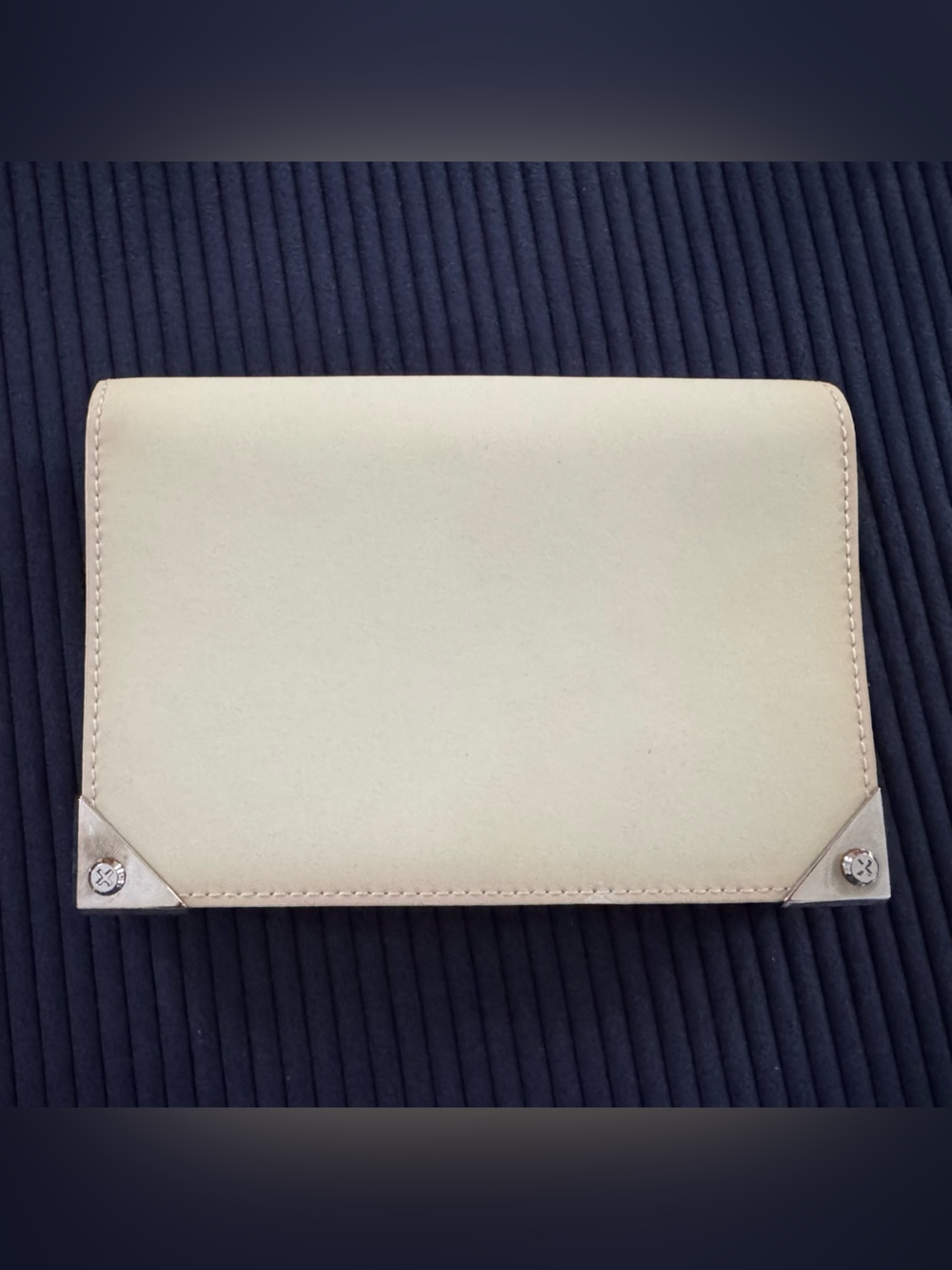 Alexander Wang Prisma Cream Glow in the Dark Leather Wallet with Silver HW
